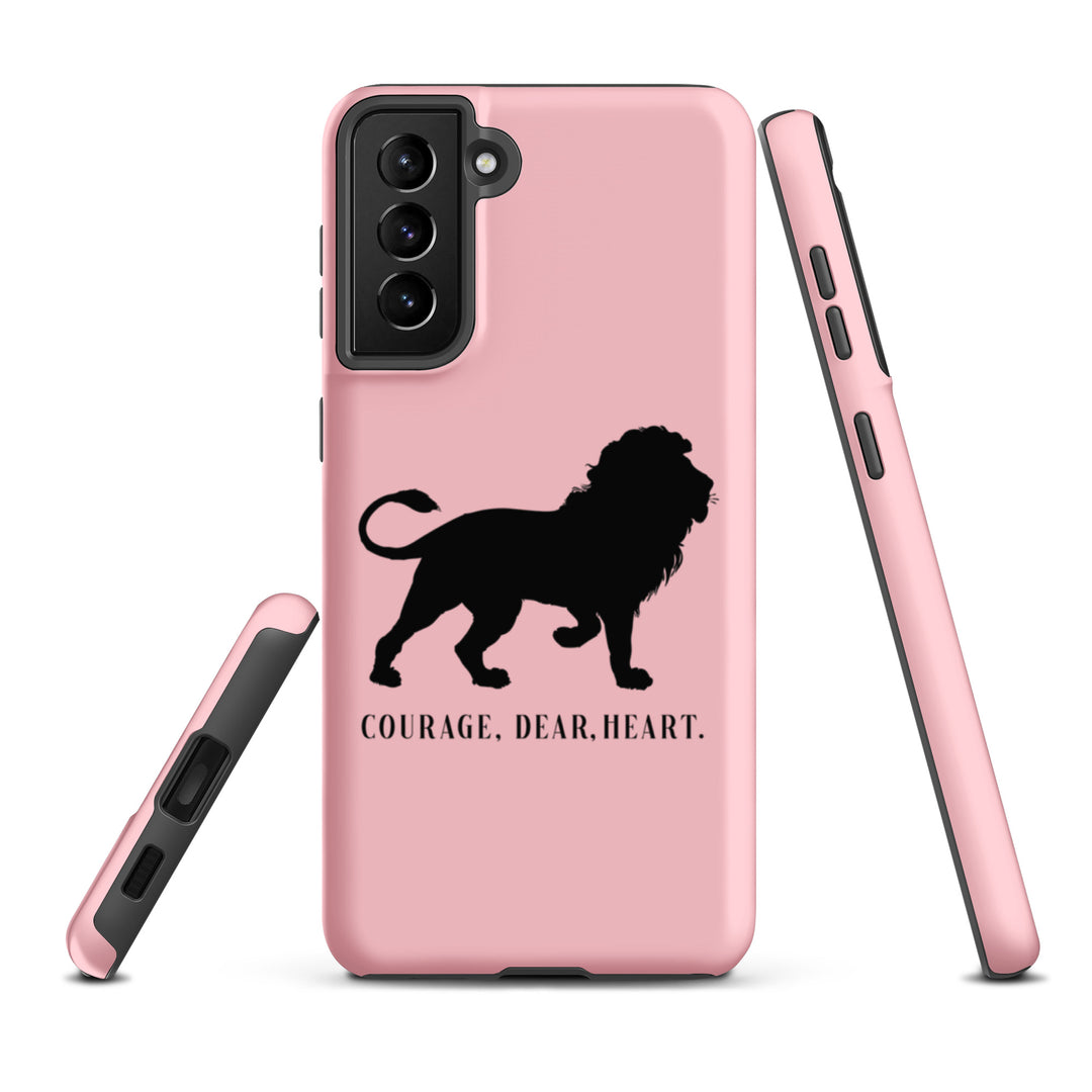 Christian Phone Case Courage Dear Heart Pink for Samsung® Samsung® Phone Cases   