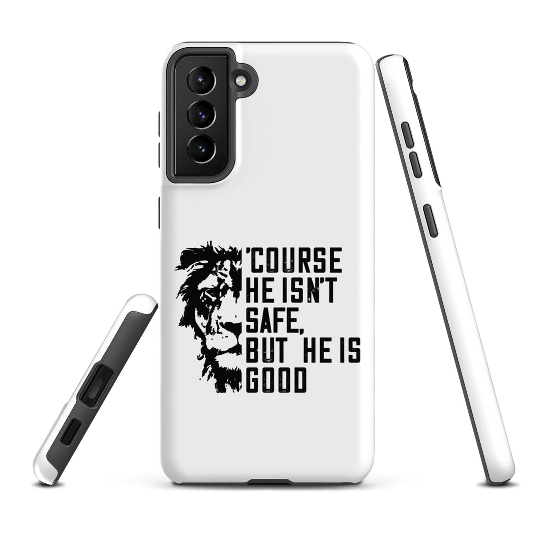 Christian Phone Case 'Course He Isn't Safe White for Samsung® Samsung® Phone Cases   