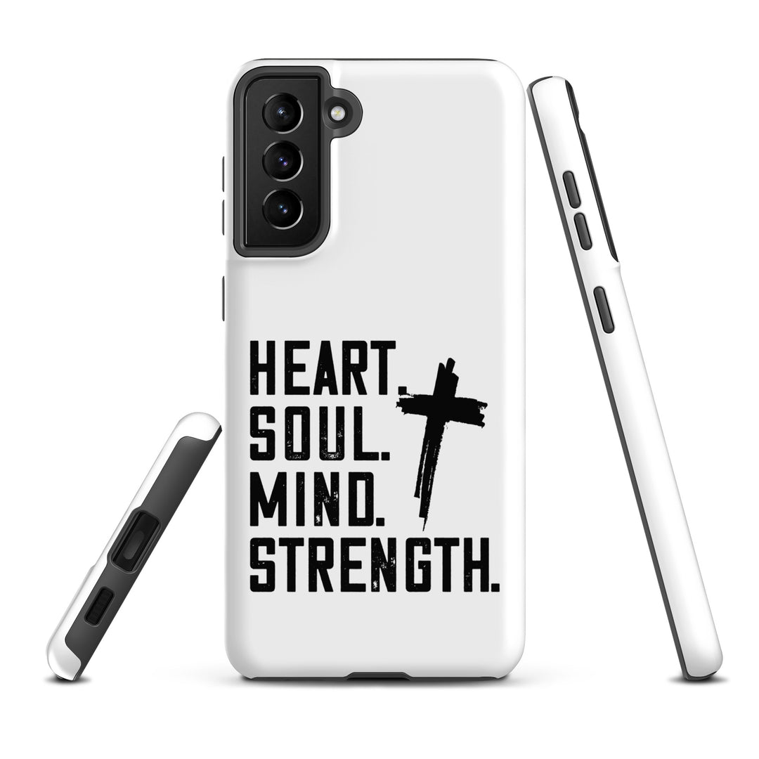 Christian Phone Case Heart Soul Mind Strength White for Samsung® Samsung® Phone Cases   