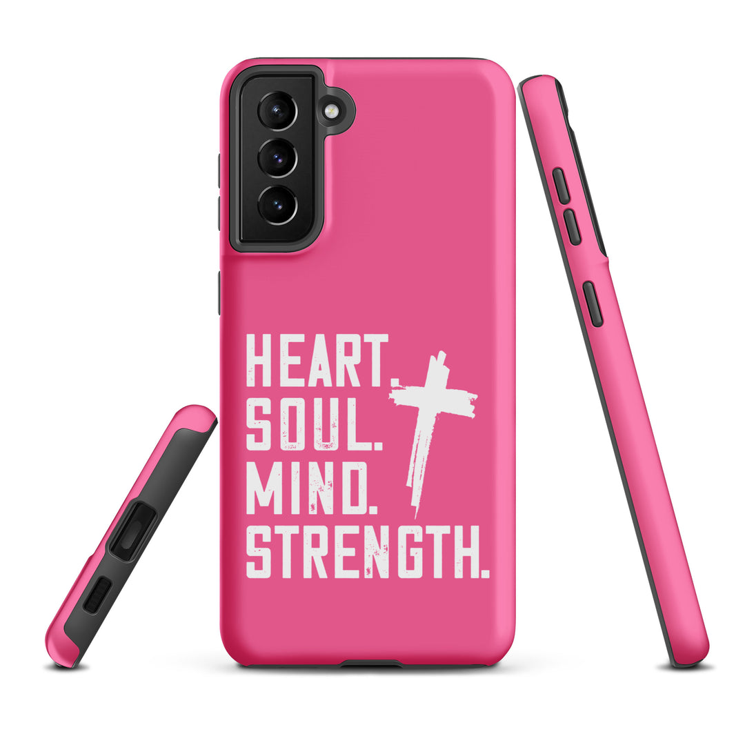 Christian Phone Case Heart Soul Mind Strength Pink for Samsung® Samsung® Phone Cases   