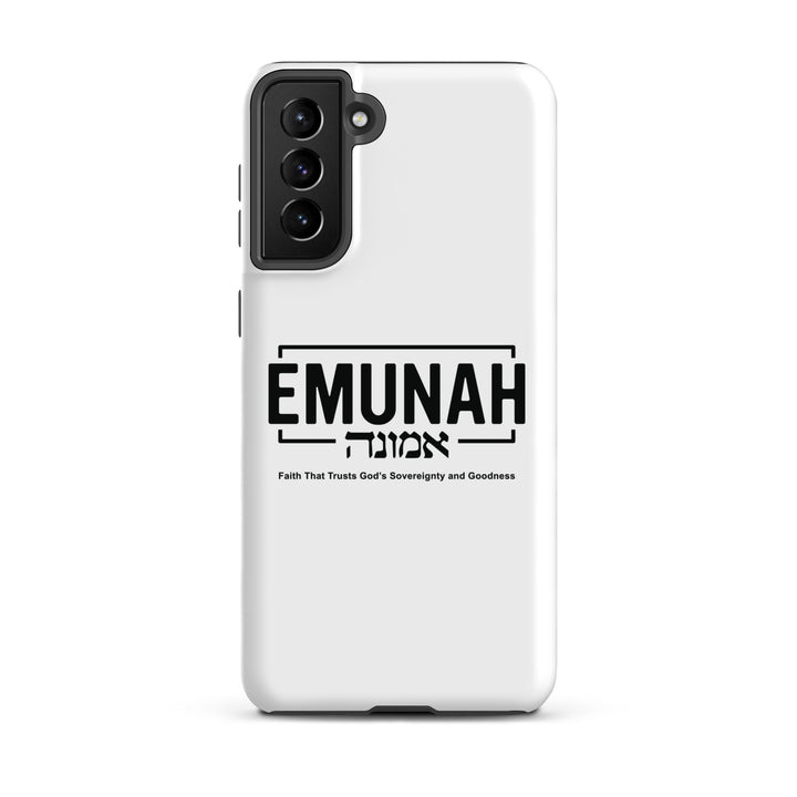 Christian Phone Case Emunah Faith That Trusts White for Samsung® Samsung® Phone Cases Matte Samsung Galaxy S21 Plus 