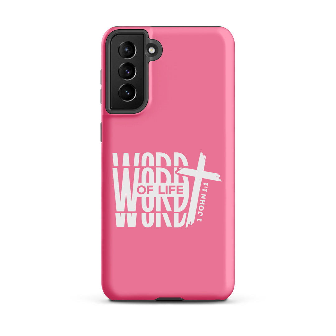 Christian Phone Case Word of Life Cross Pink for Samsung® Samsung® Phone Cases Matte Samsung Galaxy S21 Plus 