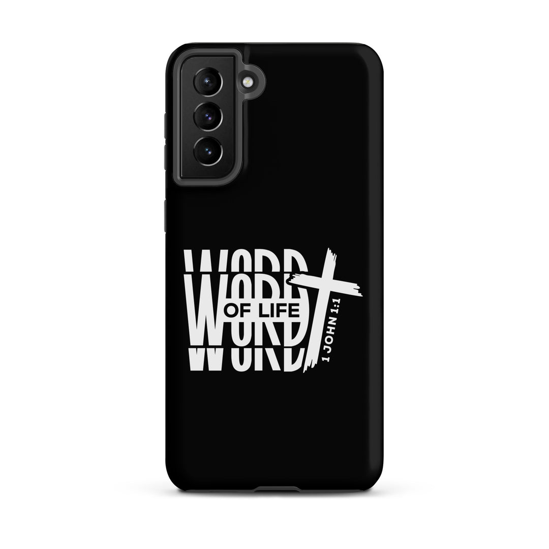 Christian Phone Case Word of Life Cross Black for Samsung® Samsung® Phone Cases Matte Samsung Galaxy S21 Plus 