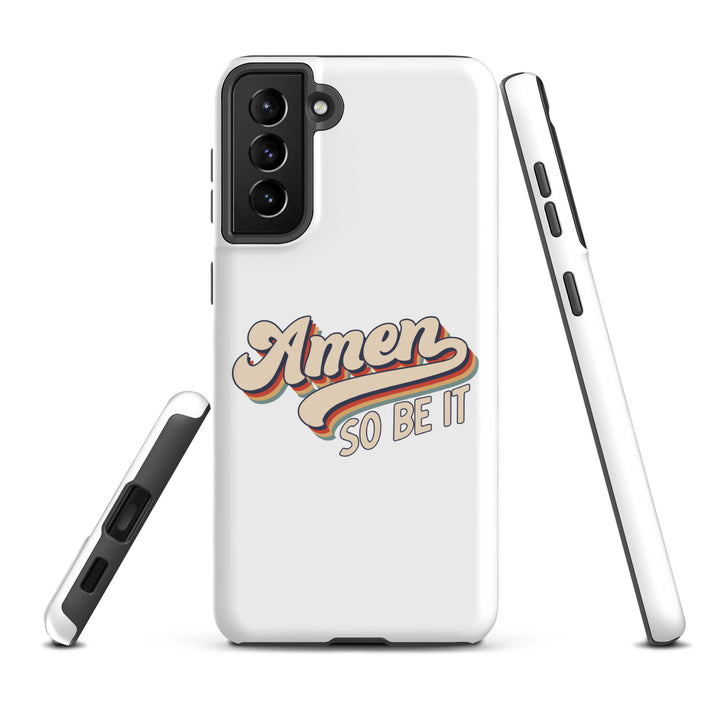 Christian Phone Case Amen So Be It White for Samsung® Samsung® Phone Cases   