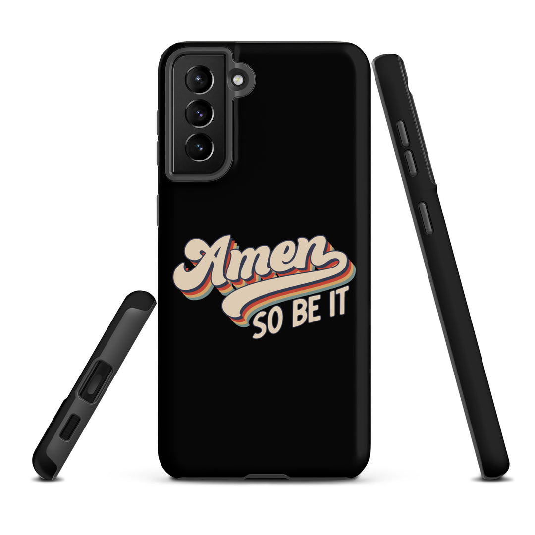 Christian Phone Case Amen So Be It Black for Samsung® Samsung® Phone Cases   