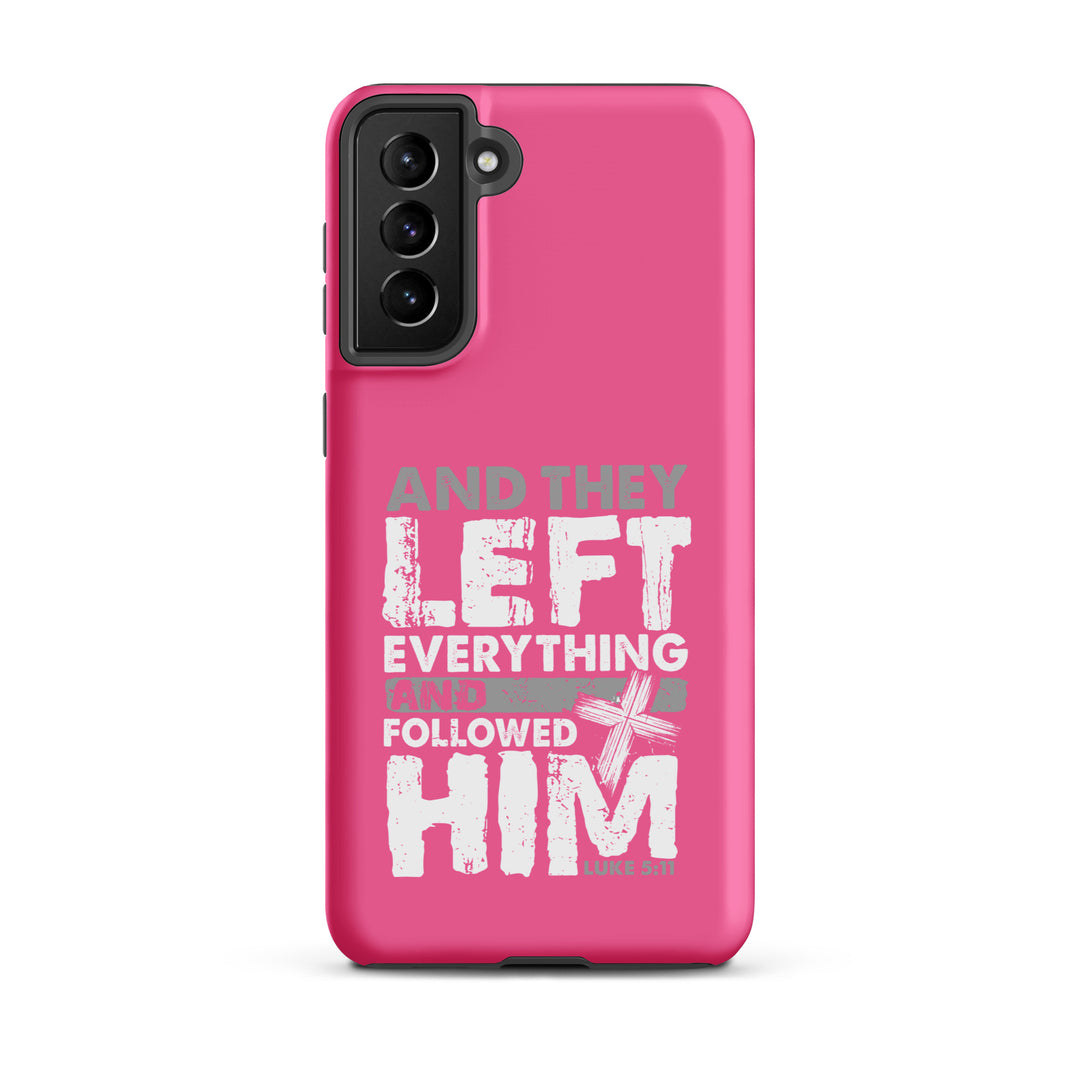 Christian Phone Case Left Everything Cross Pink for Samsung® Samsung® Phone Cases Matte Samsung Galaxy S21 Plus 