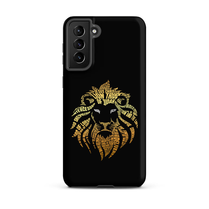 Christian Phone Case Lion Word Cloud Black for Samsung® Samsung® Phone Cases Matte Samsung Galaxy S21 Plus 