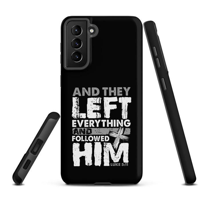 Christian Phone Case Left Everything Cross Black for Samsung® Samsung® Phone Cases   