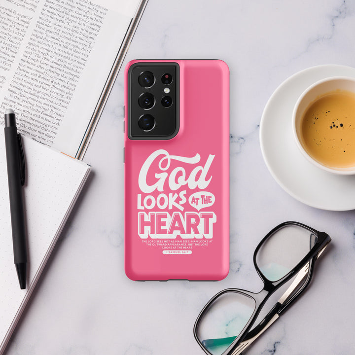 Christian Phone Case God Looks At Heart  for Samsung® Samsung® Phone Cases   