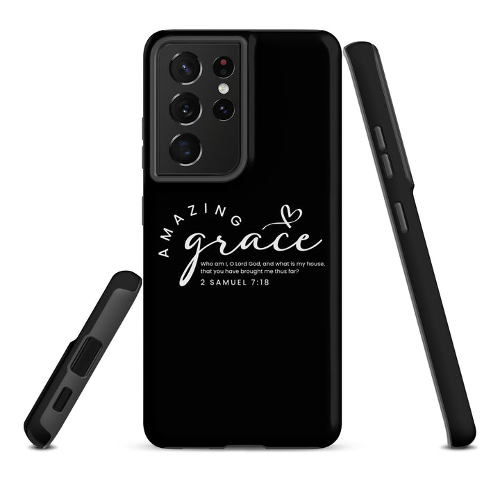 Christian Phone Case Amazing Grace Heart Black for Samsung® Samsung® Phone Cases   