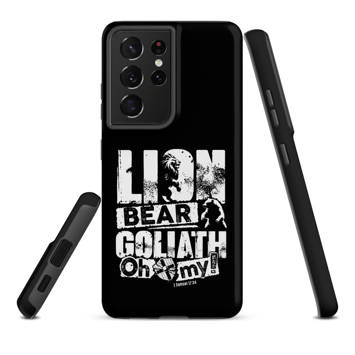 Christian Phone Case Lion Bear Goliath Black for Samsung® Samsung® Phone Cases   