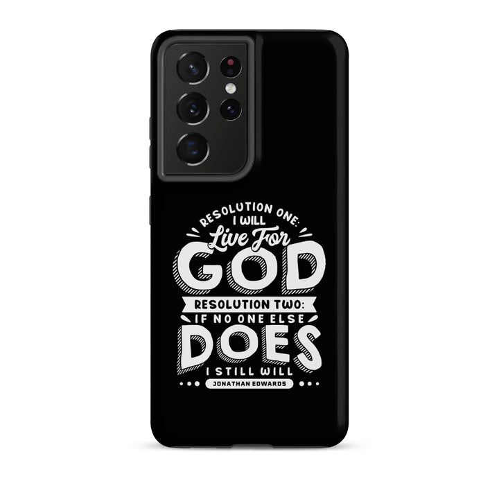 Christian Phone Case Live For God Black for Samsung® Samsung® Phone Cases Matte Samsung Galaxy S21 Ultra 