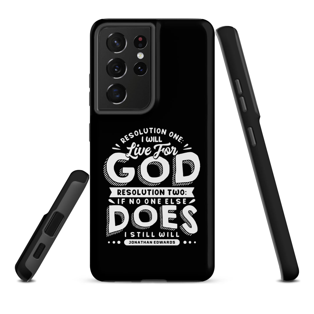 Christian Phone Case Live For God Black for Samsung® Samsung® Phone Cases   