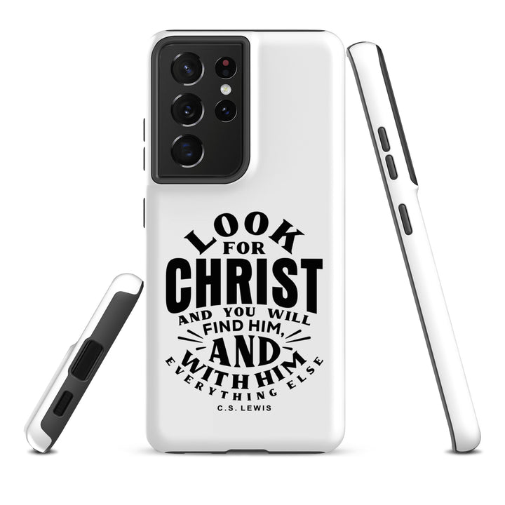 Christian Phone Case Look For Christ White for Samsung® Samsung® Phone Cases   