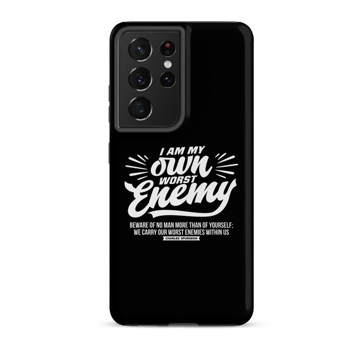 Christian Phone Case Worst Enemy Black for Samsung® Samsung® Phone Cases Matte Samsung Galaxy S21 Ultra 