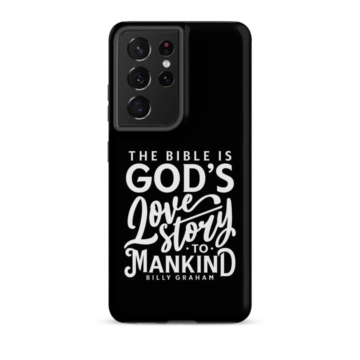 Christian Phone Case God's Love Story Black for Samsung® Samsung® Phone Cases Matte Samsung Galaxy S21 Ultra 