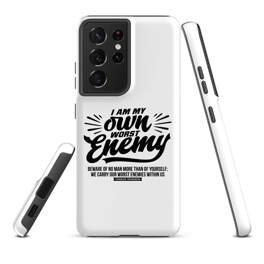 Christian Phone Case Worst Enemy White for Samsung® Samsung® Phone Cases   