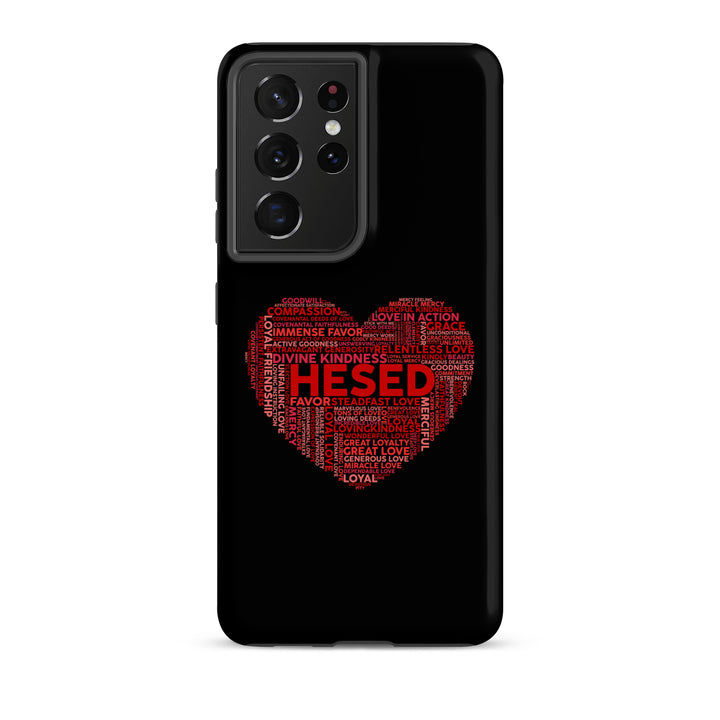 Christian Phone Case Hesed Heart Black for Samsung® Samsung® Phone Cases Matte Samsung Galaxy S21 Ultra 