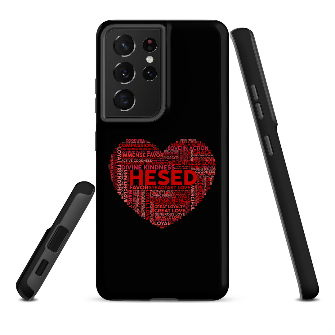 Christian Phone Case Hesed Heart Black for Samsung® Samsung® Phone Cases   