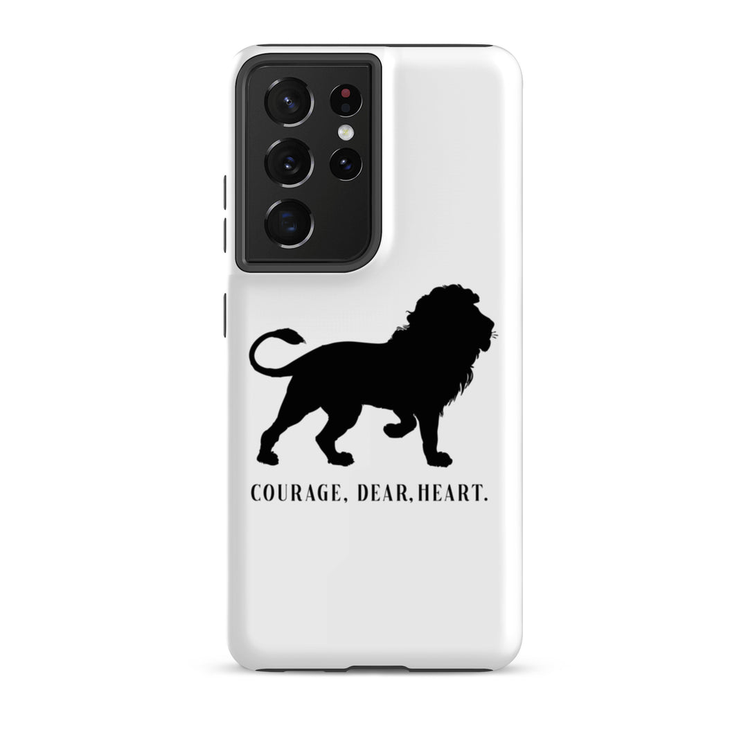 Christian Phone Case Courage Dear Heart White for Samsung® Samsung® Phone Cases Matte Samsung Galaxy S21 Ultra 