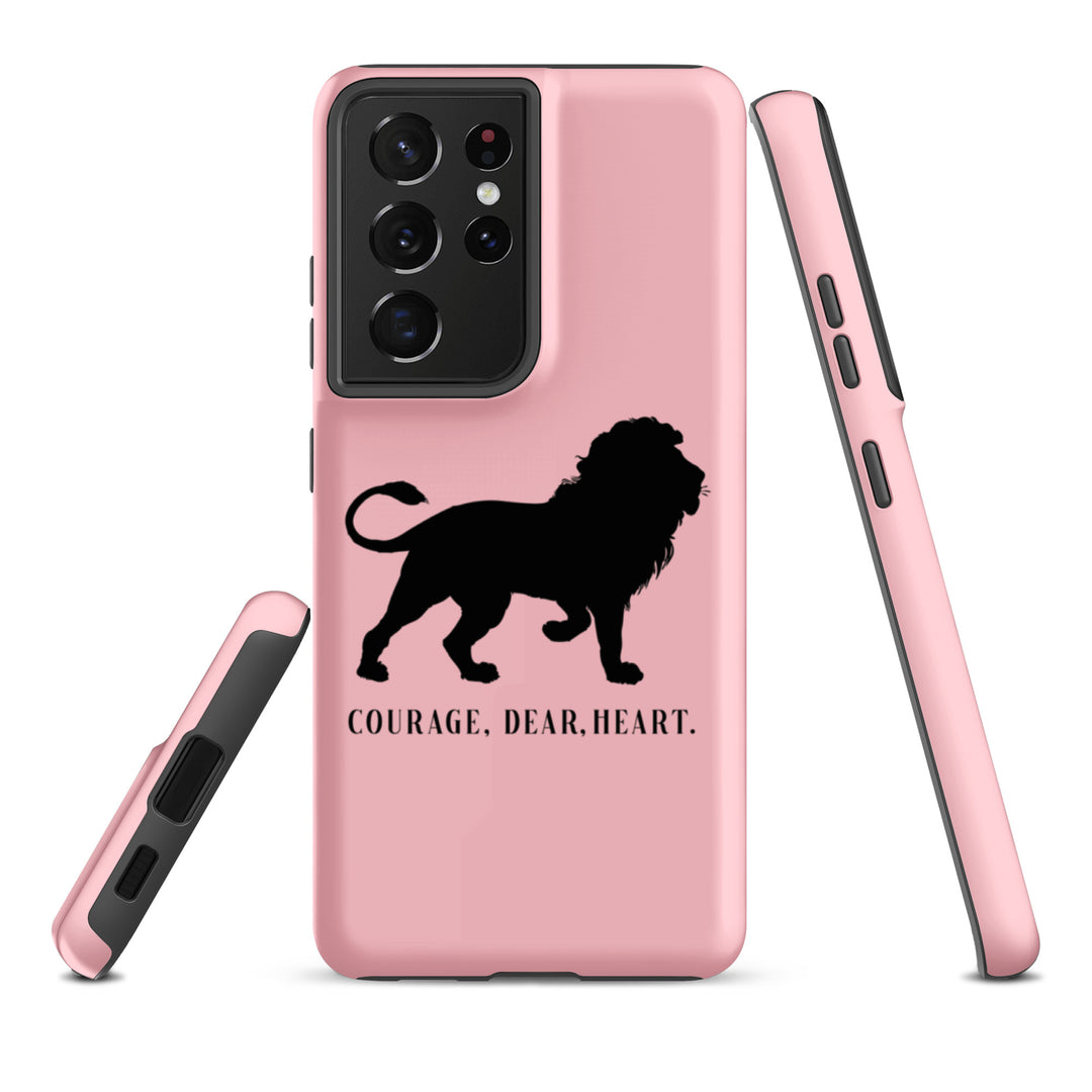 Christian Phone Case Courage Dear Heart Pink for Samsung® Samsung® Phone Cases   