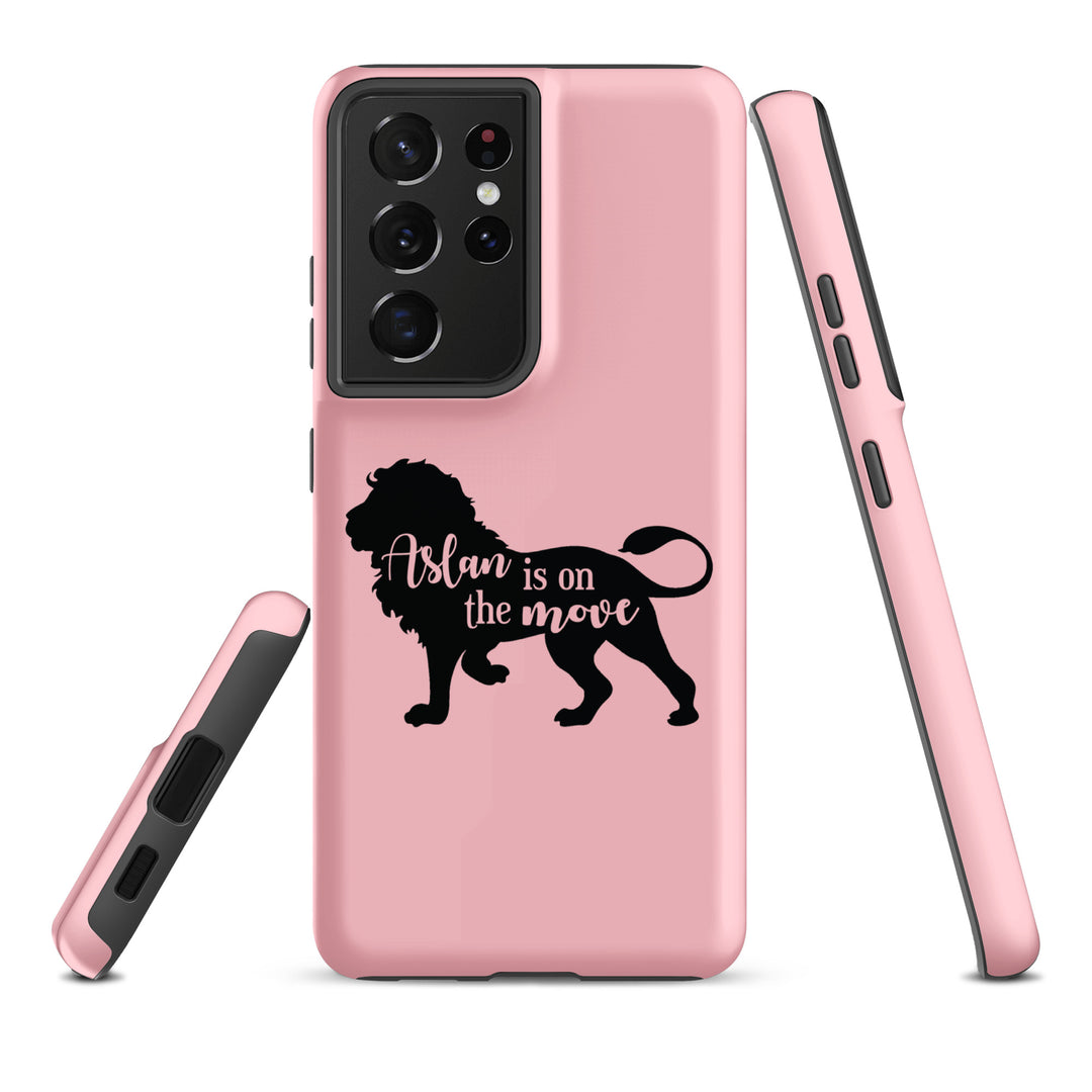 Christian Phone Case Aslan Is On The Move Pink for Samsung® Samsung® Phone Cases   