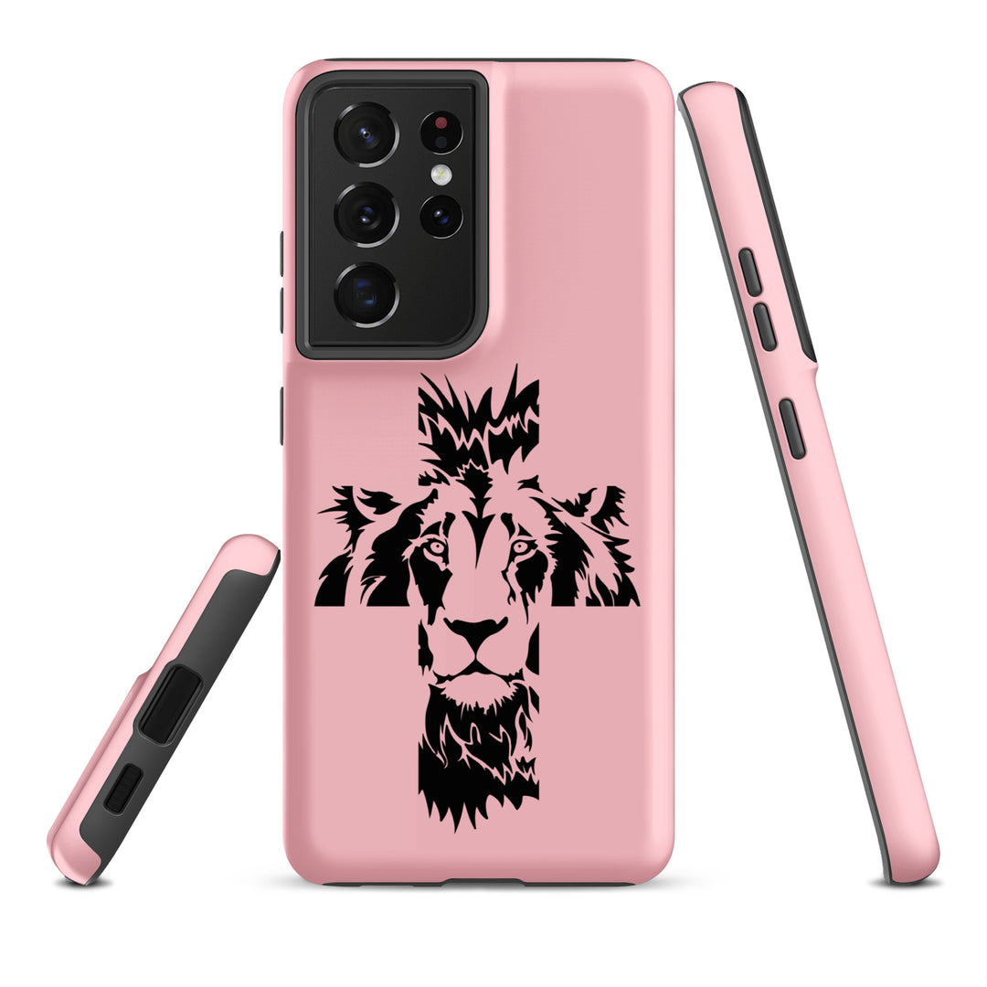 Christian Phone Case Aslan Cross Pink for Samsung® Samsung® Phone Cases   