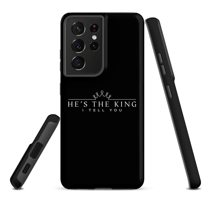 Christian Phone Case He's The King Black for Samsung® Samsung® Phone Cases   