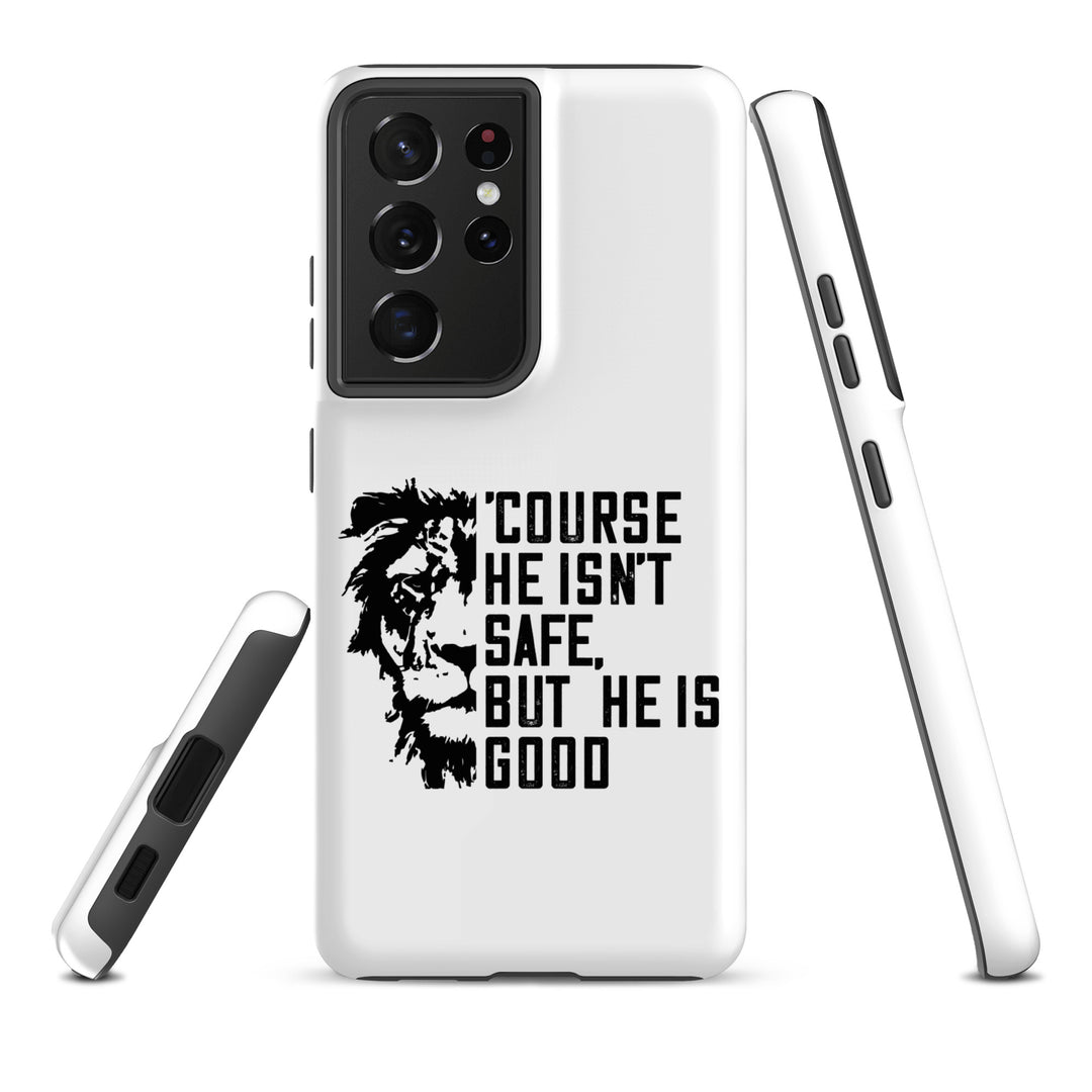 Christian Phone Case 'Course He Isn't Safe White for Samsung® Samsung® Phone Cases   