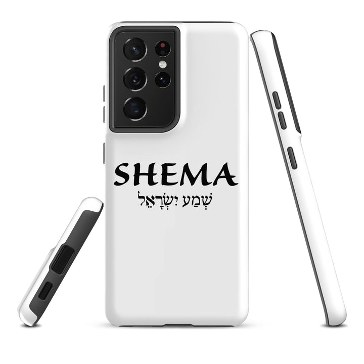 Christian Phone Case Shema Hebrew White for Samsung® Samsung® Phone Cases   