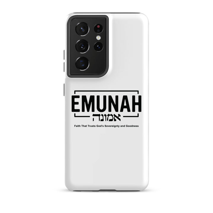 Christian Phone Case Emunah Faith That Trusts White for Samsung® Samsung® Phone Cases Matte Samsung Galaxy S21 Ultra 