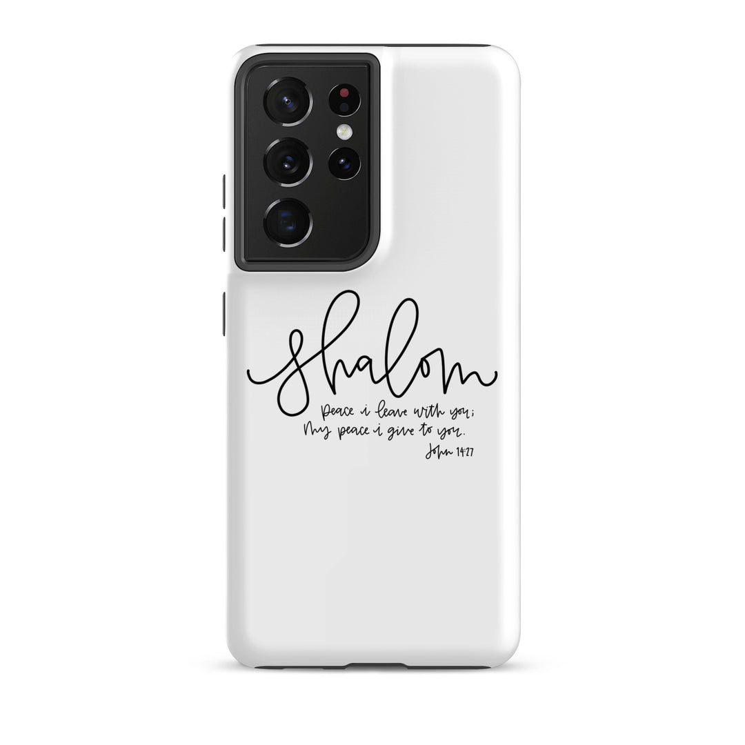 Christian Phone Case Shalom White for Samsung® Samsung® Phone Cases Matte Samsung Galaxy S21 Ultra 