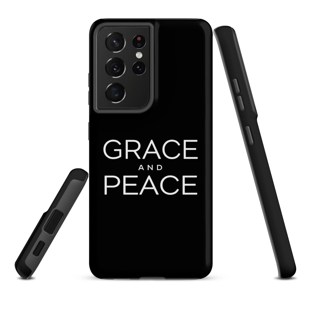 Christian Phone Case Grace and Peace Black for Samsung® Samsung® Phone Cases   