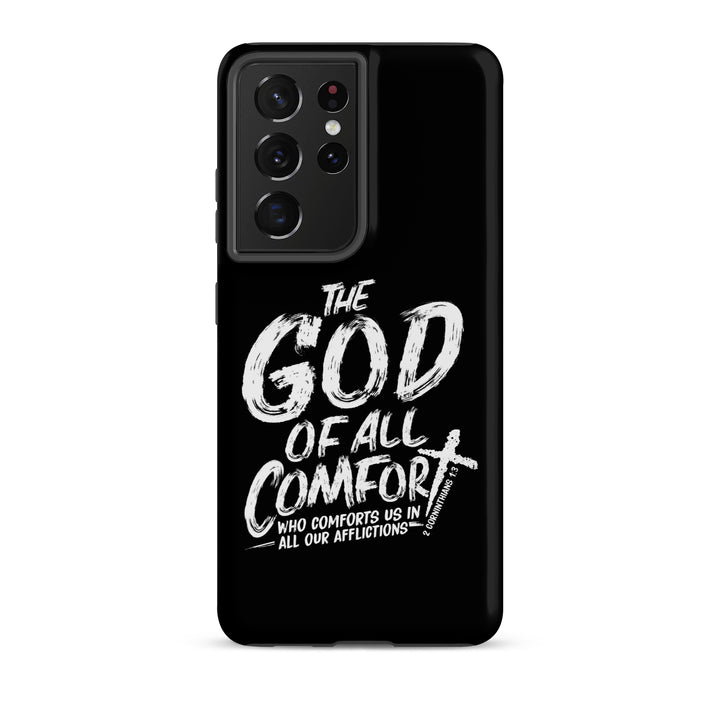 Christian Phone Case God of All Comfort Black for Samsung® Samsung® Phone Cases Matte Samsung Galaxy S21 Ultra 