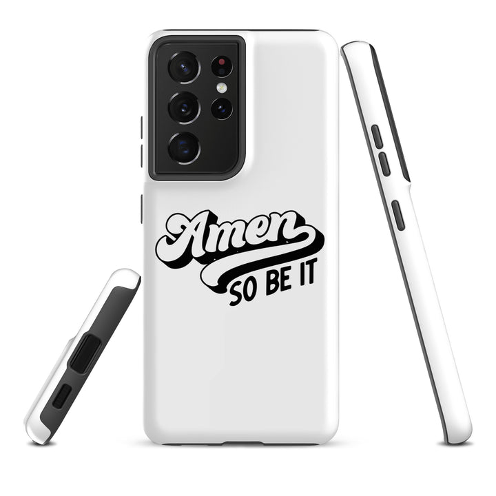 Christian Phone Case Amen So Be It White for Samsung® Samsung® Phone Cases   