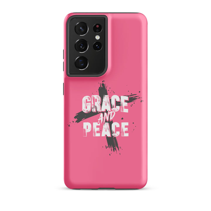 Christian Phone Case Grace and Peace Pink for Samsung® Samsung® Phone Cases Matte Samsung Galaxy S21 Ultra 