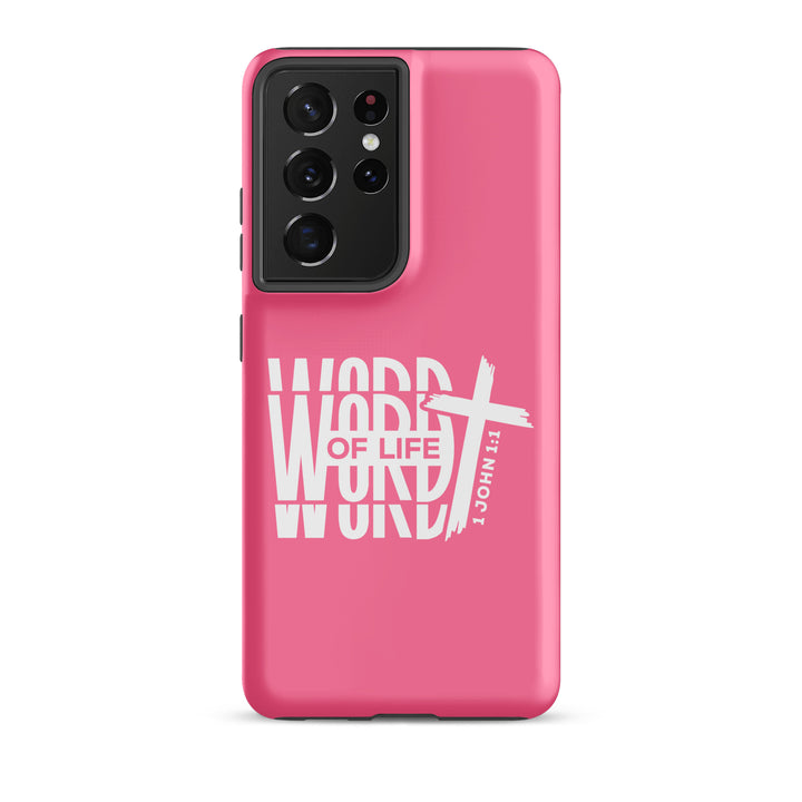 Christian Phone Case Word of Life Cross Pink for Samsung® Samsung® Phone Cases Matte Samsung Galaxy S21 Ultra 