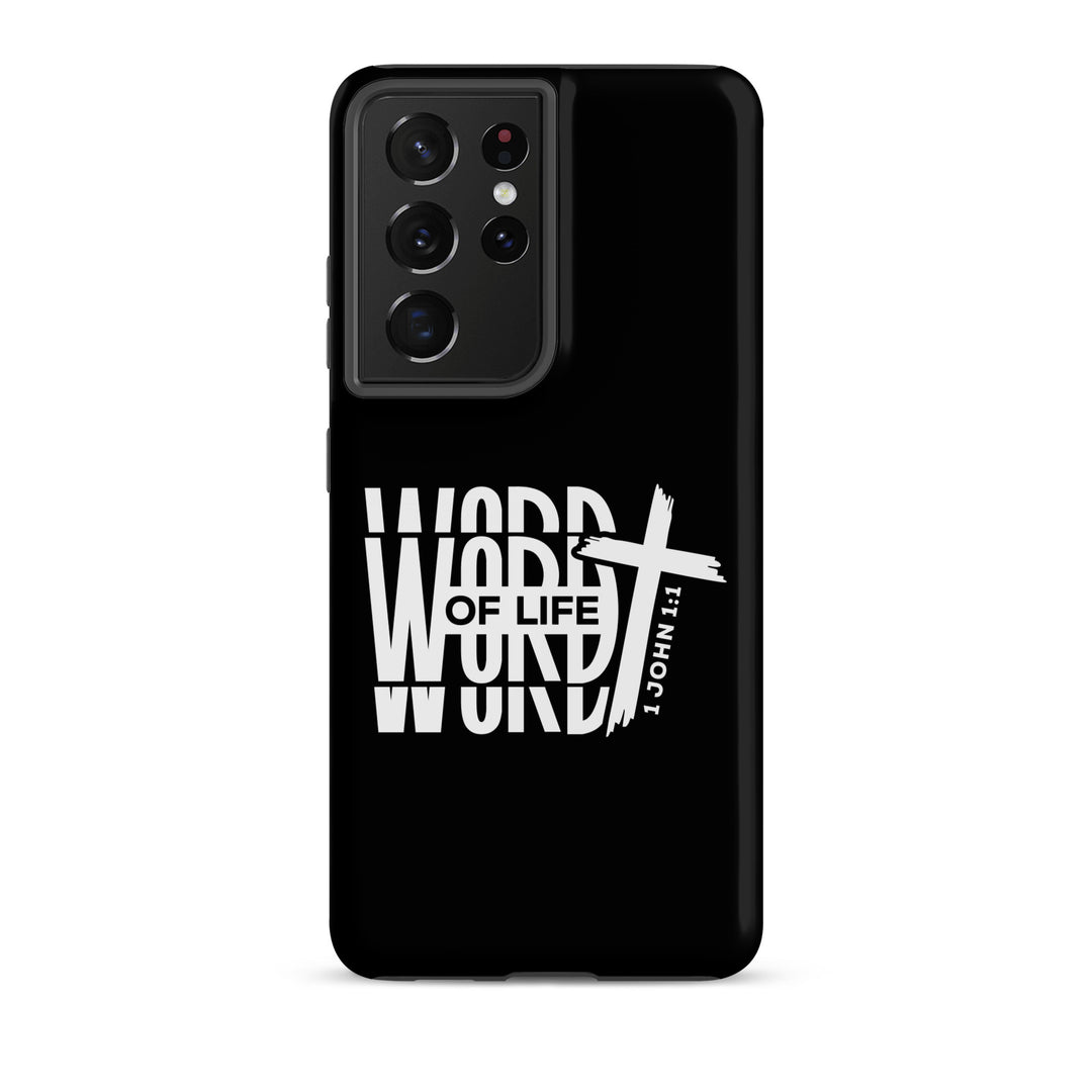 Christian Phone Case Word of Life Cross Black for Samsung® Samsung® Phone Cases Matte Samsung Galaxy S21 Ultra 