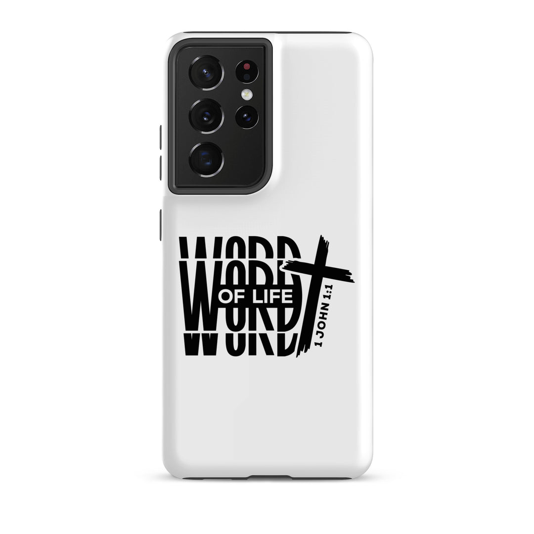 Christian Phone Case Word of Life Cross White for Samsung® Samsung® Phone Cases Matte Samsung Galaxy S21 Ultra 