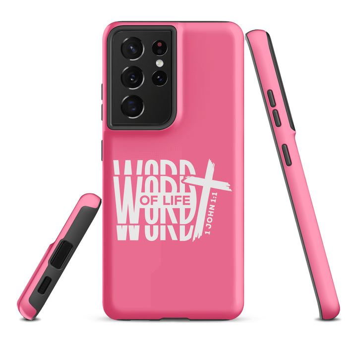 Christian Phone Case Word of Life Cross Pink for Samsung® Samsung® Phone Cases   