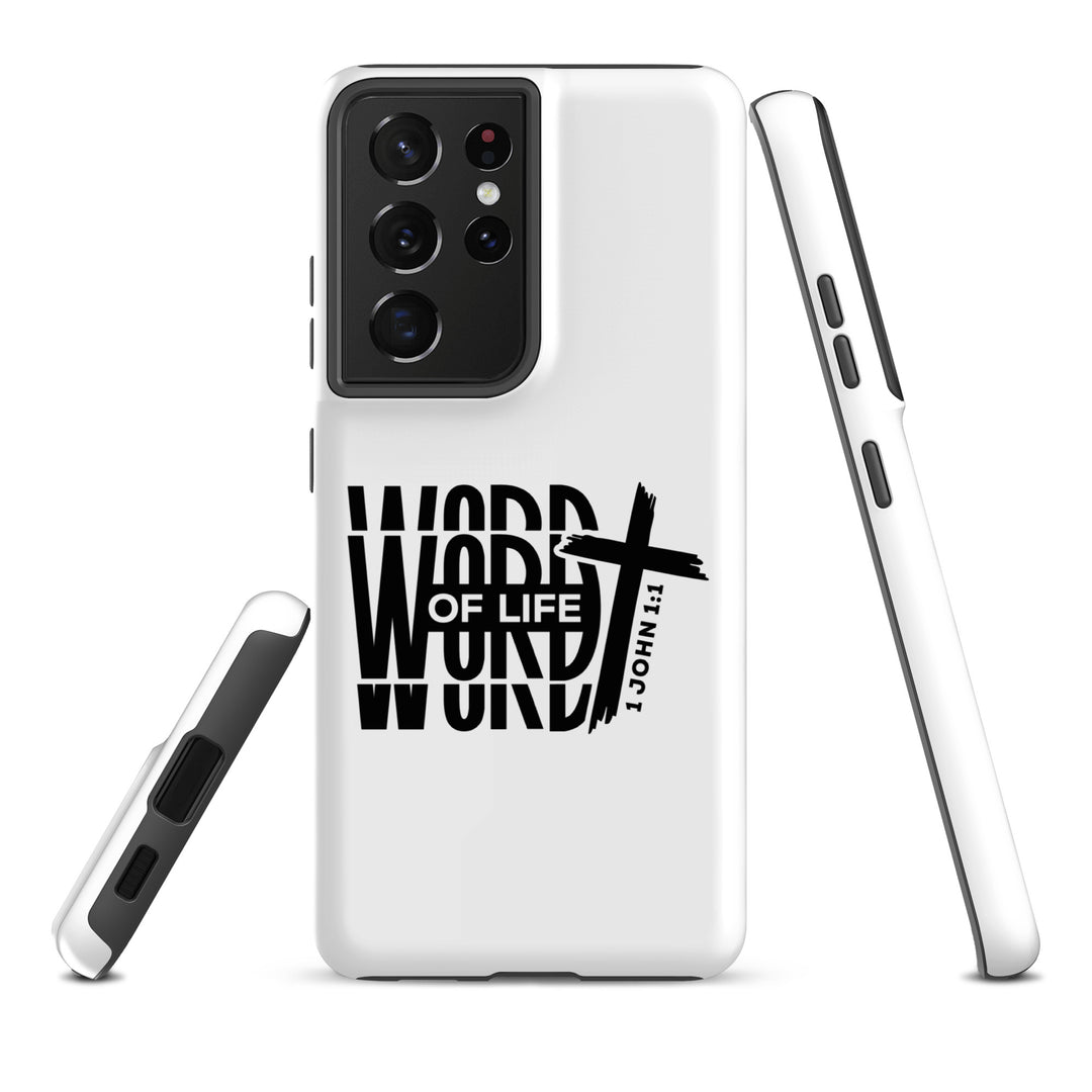 Christian Phone Case Word of Life Cross White for Samsung® Samsung® Phone Cases   