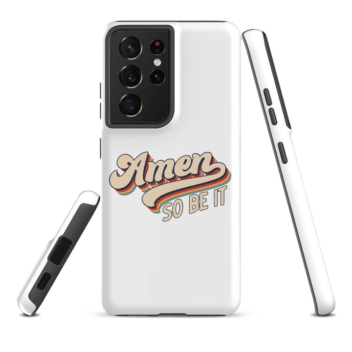 Christian Phone Case Amen So Be It White for Samsung® Samsung® Phone Cases   