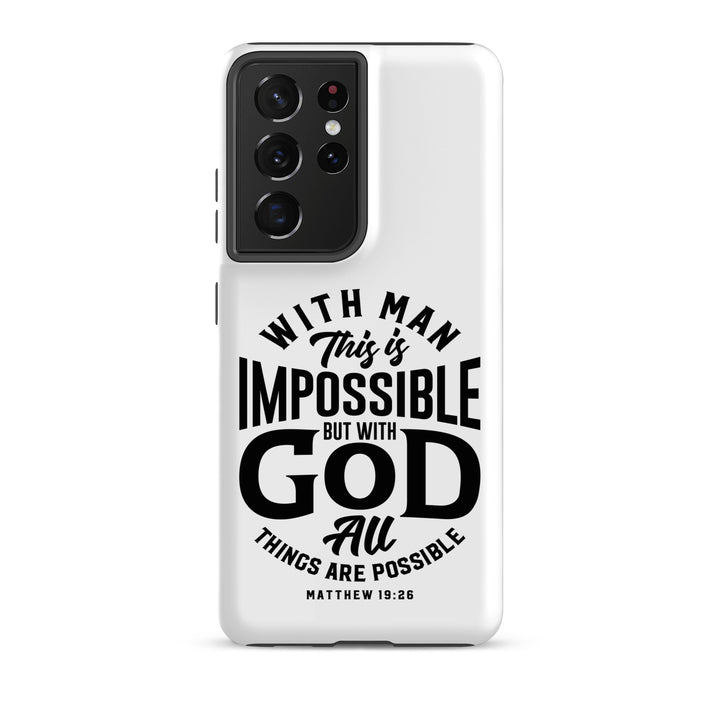 Christian Phone Case All Things Possible White for Samsung® Samsung® Phone Cases Matte Samsung Galaxy S21 Ultra 