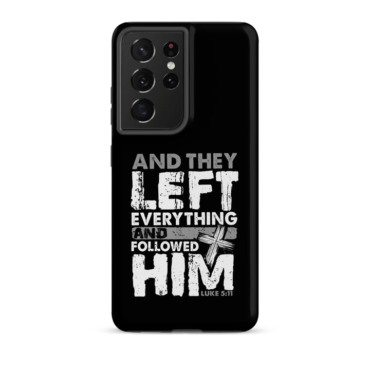 Christian Phone Case Left Everything Cross Black for Samsung® Samsung® Phone Cases Matte Samsung Galaxy S21 Ultra 