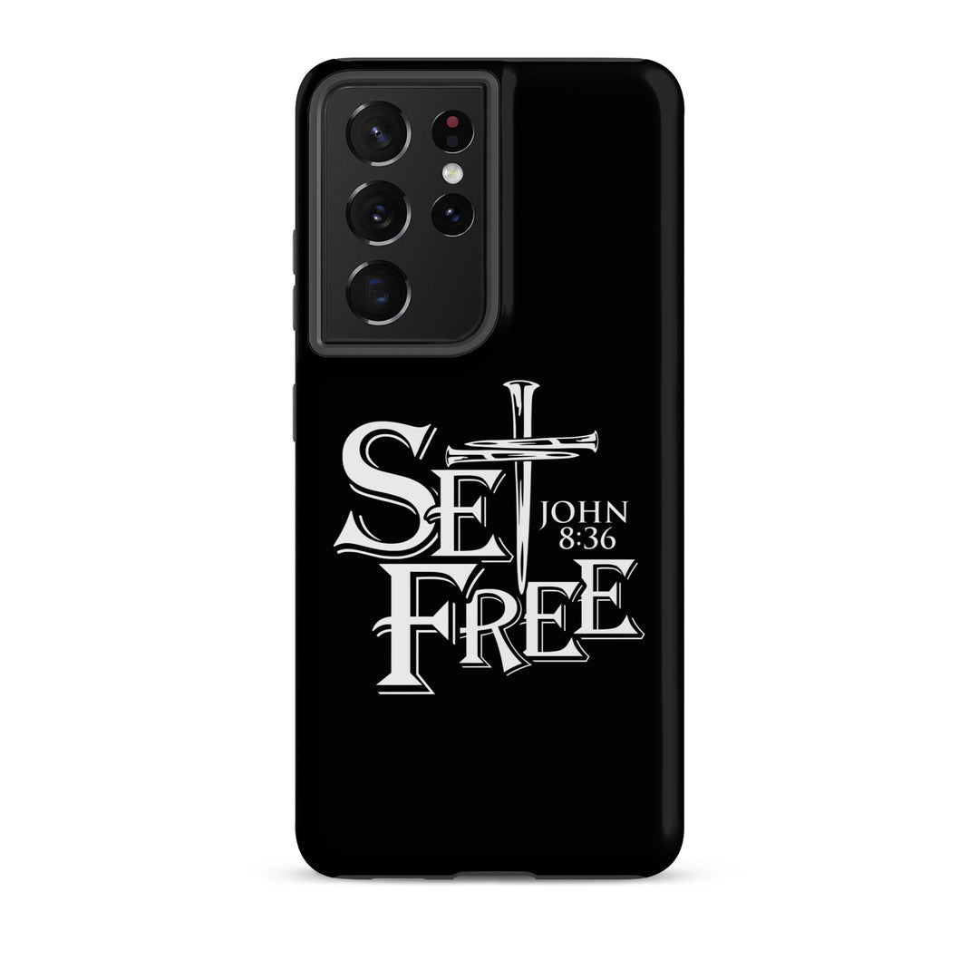 Christian Phone Case Set Free Black for Samsung® Samsung® Phone Cases Matte Samsung Galaxy S21 Ultra 