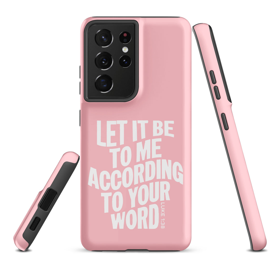 Christian Phone Case According To Your Word Pink for Samsung® Samsung® Phone Cases   