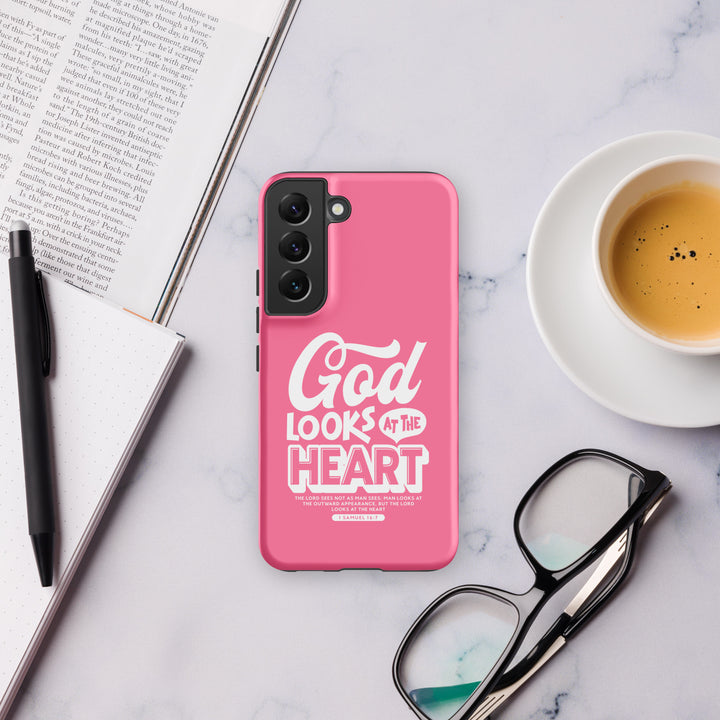 Christian Phone Case God Looks At Heart  for Samsung® Samsung® Phone Cases   