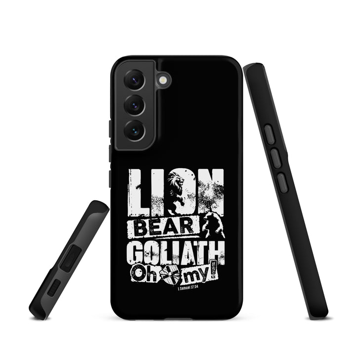 Christian Phone Case Lion Bear Goliath Black for Samsung® Samsung® Phone Cases   