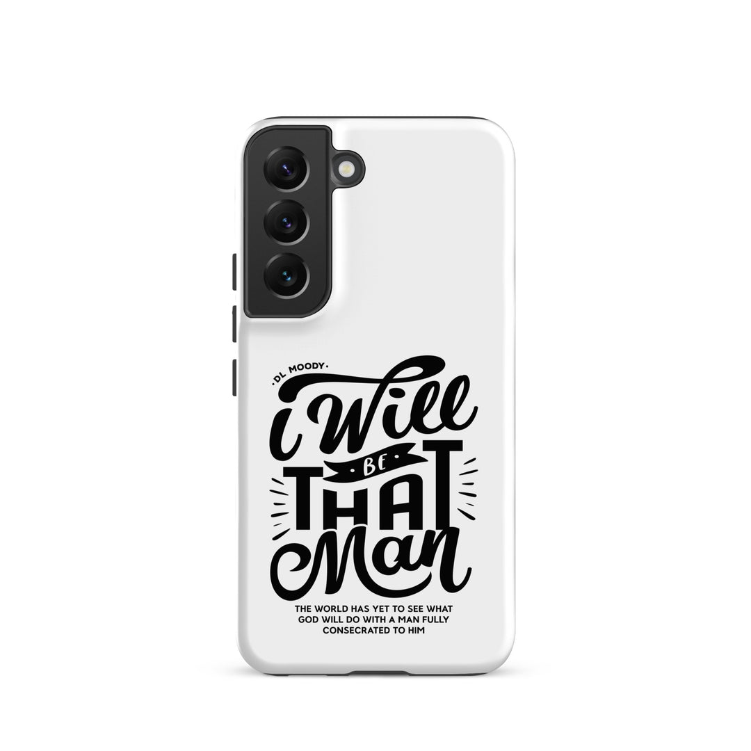 Christian Phone Case I Will Be That Man White for Samsung® Samsung® Phone Cases Matte Samsung Galaxy S22 