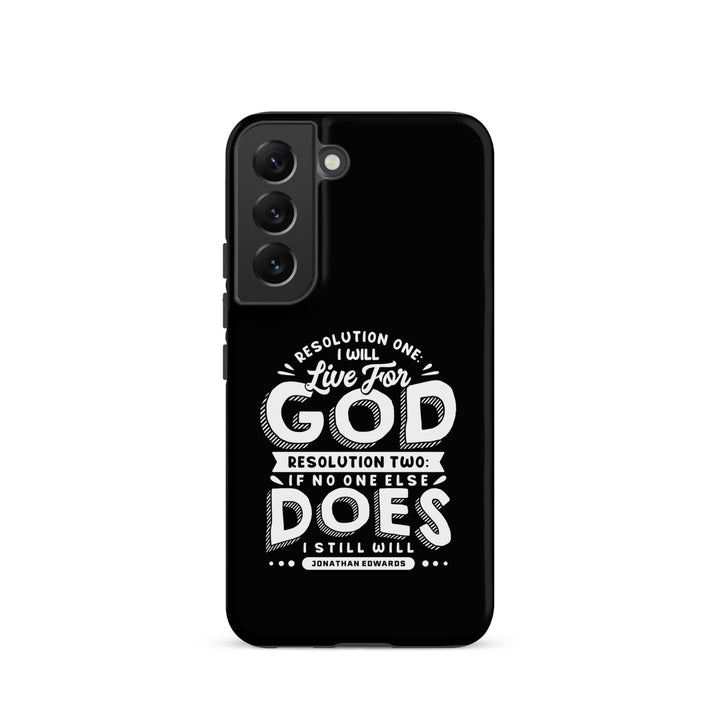 Christian Phone Case Live For God Black for Samsung® Samsung® Phone Cases Matte Samsung Galaxy S22 